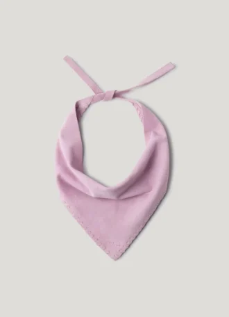 Bandana triangolare in pelle scamosciata