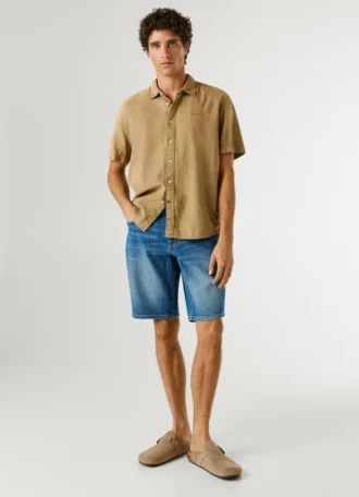 Bermuda in denim dal taglio affusolato