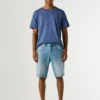 Bermuda in denim dal taglio affusolato Bermuda in denim dal taglio affusolato