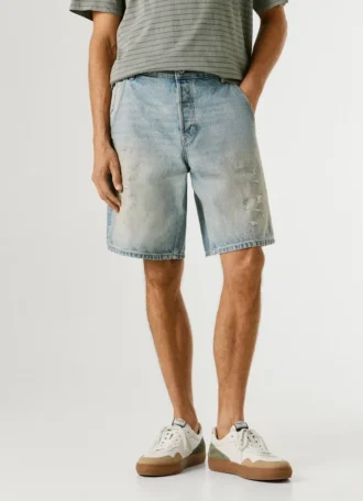 Bermuda in denim dalla vestibilità ampia