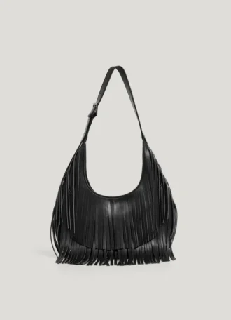 Borsa a mezzaluna effetto pelle
