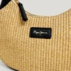 Borsa a mezzaluna in rafia