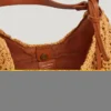 Borsa a mezzaluna in rafia