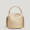 Borsa a secchiello effetto pelle