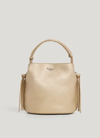 Borsa a secchiello effetto pelle