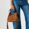 Borsa a secchiello in pelle scamosciata Borsa a secchiello in pelle scamosciata