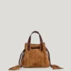 Borsa a secchiello in pelle scamosciata Borsa a secchiello in pelle scamosciata