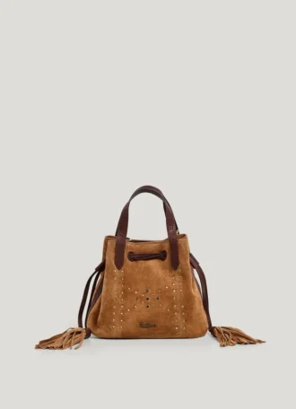 Borsa a secchiello in pelle scamosciata Borsa a secchiello in pelle scamosciata