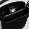 Borsa a secchiello in pelle scamosciata