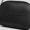 Borsa a tracolla effetto pelle con logo Borsa a tracolla effetto pelle con logo