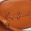 Borsa a tracolla effetto pelle con logo Borsa a tracolla effetto pelle con logo