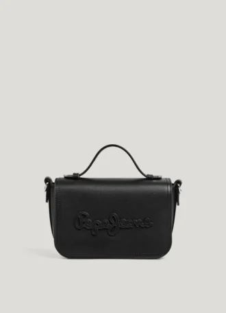 Borsa a tracolla effetto pelle con patta