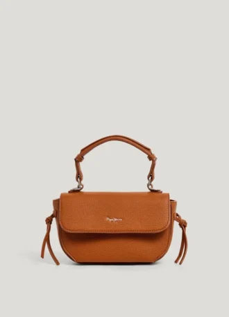Borsa a tracolla effetto pelle con patta