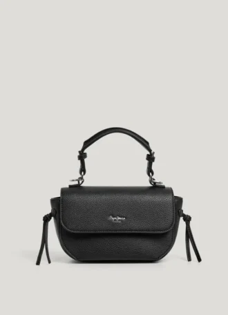 Borsa a tracolla effetto pelle con patta