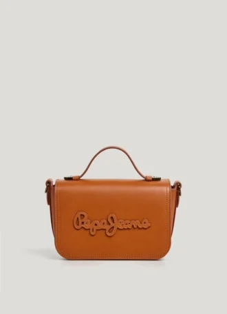 Borsa a tracolla effetto pelle con patta