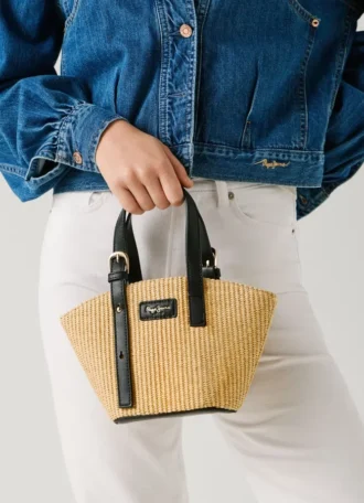 Borsa a tracolla in rafia