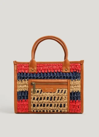 Borsa a tracolla in rafia