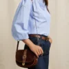 Borsa in pelle scamosciata con patta Borsa in pelle scamosciata con patta