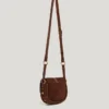 Borsa in pelle scamosciata con patta Borsa in pelle scamosciata con patta