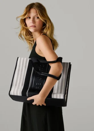 Borsa shopper a righe