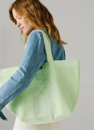 Borsa shopper con stampa logo