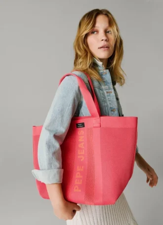 Borsa shopper con stampa logo