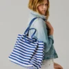 Borsa Tote a righe
