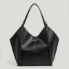 Borsa Tote effetto pelle con borchie