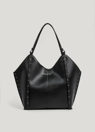Borsa Tote effetto pelle con borchie