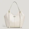 Borsa Tote effetto pelle con borchie