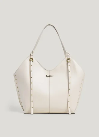 Borsa Tote effetto pelle con borchie
