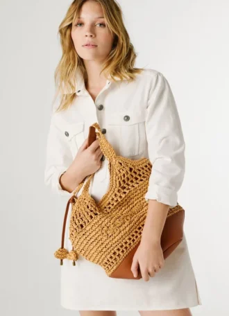 Borsa Tote in rafia