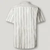 Camicia a righe con colletto cubano Camicia a righe con colletto cubano