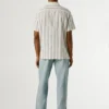Camicia a righe con colletto cubano Camicia a righe con colletto cubano