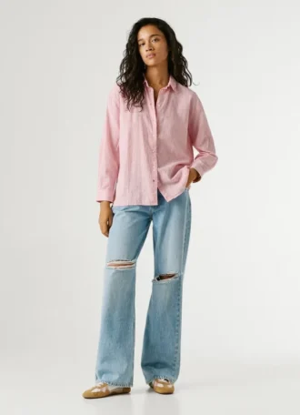 Camicia a righe dal taglio morbido