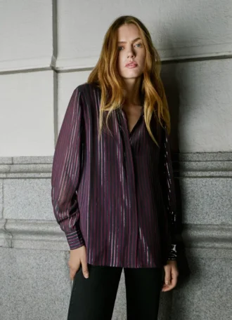 Camicia a righe fluida