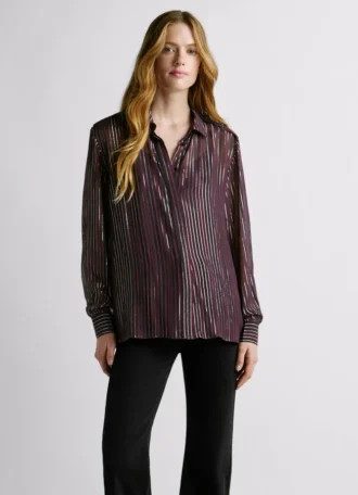 Camicia a righe fluida
