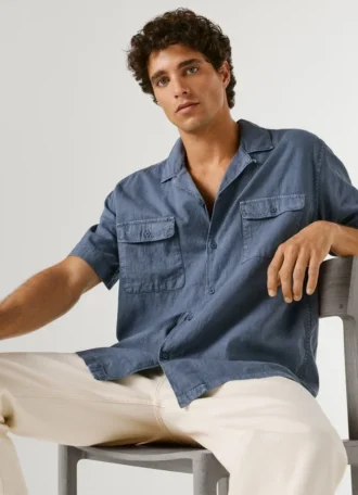 Camicia con colletto cubano
