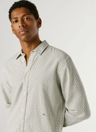 Camicia dalla vestibilità regolare con stampa geometrica