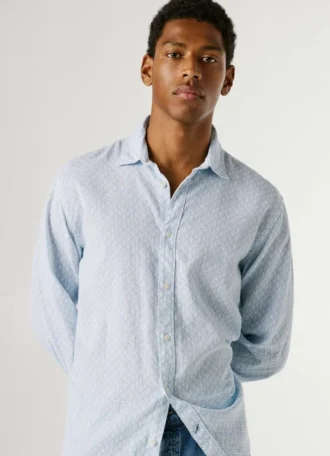 Camicia dalla vestibilità regolare con stampa geometrica