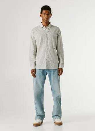 Camicia dalla vestibilità regolare con stampa geometrica