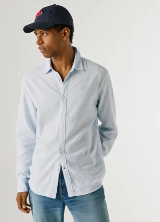 Camicia dalla vestibilità regolare tinta in capo