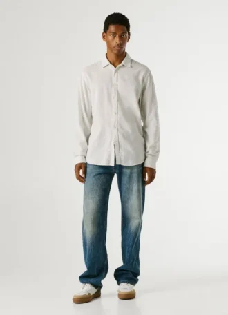 Camicia dalla vestibilità regolare tinta in capo