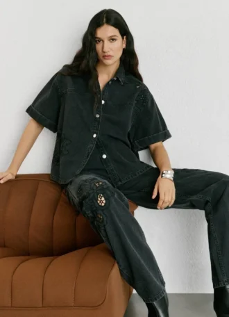 Camicia in denim dalla vestibilità comoda