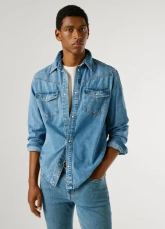 Camicia in denim dalla vestibilità regolare