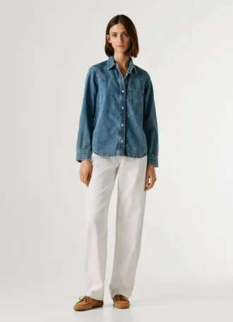 Camicia in denim oversize