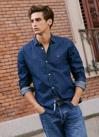 Camicia in denim slim fit