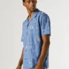Camicia in popeline con colletto cubano