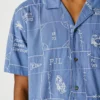 Camicia in popeline con colletto cubano