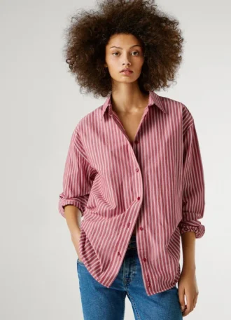Camicia in popeline dalla vestibilità ampia